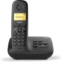 Gigaset A270A, Analoges/DECT-Telefon, Kabelloses Mobilteil, Freisprecheinrichtung, 80 Eintragungen, Anrufer-Identifikation, Schwarz