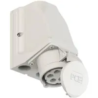 Pce 915-1w CEE-Wandsteckdose durchschleifbar 16A 5p 1h IP44 9151w