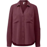 QS Bluse Crêpebluse mit Turn-up-Ärmel