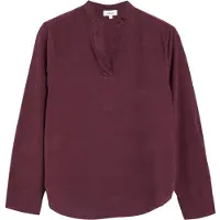 s.Oliver Langarmbluse , Damen, Gr. 44, burgundy, Blusen Langarmbluse, Tunika mit Splitneck