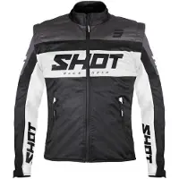 Shot Race Gear Shot Softshell Lite Motocross Jacke, schwarz/weiß, L