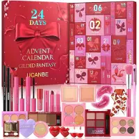 OCreon Adventskalender mit Make-up, 24-teiliges Weihnachts-Make-up-Geschenkset für Frauen und Teenager