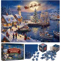 OCreon Adventskalender 2026, Weihnachtshaus-Puzzle für Erwachsene, 1008 Teile