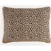 Sissy-Boy Jacquard-Kissen Mit Leoprint - Braun