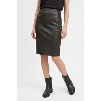 Vero Moda Lederimitatrock "VMBUTTERSIA HW COATED SKIRT NOOS" Lederimitat, high waist