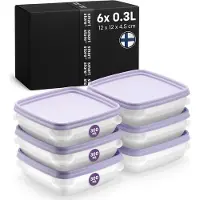 Smartstore Frischhaltedosen mit Deckel und Kühlschrank Organizer 0.3L 6er Set |