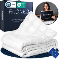 ELONEO Gewichtsdecke 135x200 cm mit 9 kg, Weighted Blanket aus 100% Baumwolle, Entspannungsdecke & Anti-Stress Therapiedecke