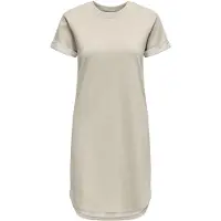 JDY Damen Ivy Kurzarm Kleid Chateau Gray