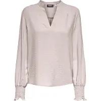 ONLY "ONLMETTE V-NECK LS SMOCK TOP NOOS WVN" Kunstfaser, regular fit