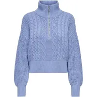 ONLY Stehkragenpullover "ONLDORITTA LS CABLE ZIP HIG NECK KNT"
