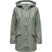 ONLY Damen wasserabweisende Regenjacke ONLElisa Regenmantel mit Kapuze 15261734