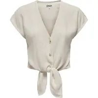 ONLY Kurzarmbluse "ONLSIESTA SS KNOT LIN BL SHIRT PNT NOOS" Viskosemischung, regular fit