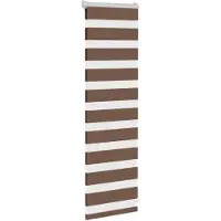 vidaXL Doppelrollo Braun 40x100 cm Stoffbreite 35,9 cm Polyester