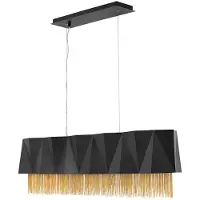 HINKLEY Elstead Zuma Hängeleuchte E27 6-fach 33cm Satinschwarz, Gold