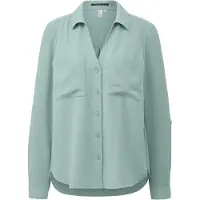 QS Bluse Crêpebluse mit Turn-up-Ärmel