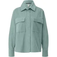 QS Bluse Cord-Overshirt mit Brusttaschen