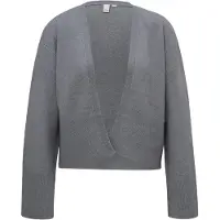 QS Strickjacke Feinstrick-Cardigan mit breitem Bündchen