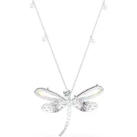 Swarovski x Ariana Grande Halskette und Brosche Verschiedene Schliffe Libelle Grün Rhodiniert