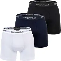 Emporio Armani Boxershorts "Boxershort CORE LOGOBAND 3er Pack", Herren, Gr. L, 3 Stk., schwarz (weiß, dunkelblau, schwarz), Unterhosen Boxershorts