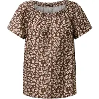 QS Viskosemix-Bluse mit Carmenausschnitt