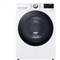 LG RH18U8AVCW, Freistehend, Frontlader, Wärmepumpe, Weiß, Tasten, Drehregler, Schwarz