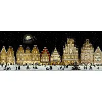 Sonstige Verlage Wandkalender Weihnachtliches Stadtpanorama