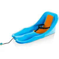 Powershot Babyschlitten mit Sicherheitsgurt - BLAU - Ideal, um die Rodelbahn sicher zu runterfahren