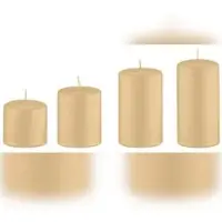 Kopschitz Kerzen 4er Set Adventskerzen abgestuft Pinie Beige Ø 5 cm (Höhen 6, 8, 10 und 12 cm)