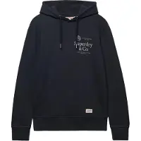 Superdry für Herren. M2014716A Sweatshirt mit Kapuze 1954 Company Relaxed marineblau (XXL), Lässig, Baumwolle