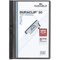 Durable Duraclip 30, A4, Schwarz, 30 Blätter, 5 Stück(e)