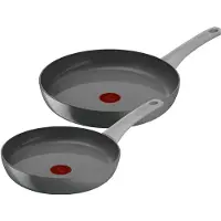 Tefal C42790, Frittierset, Grau, Keramik, Aluminium, Thermo-Punkt, Keramik, Gas, Halogen, Induktion, Versiegelte Platte