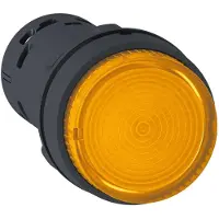 Schneider Electric Electric XB7NW35B1 Leuchtdrucktaster, Harmony XB7, Monoblock, Kunststoff, Ø22mm, orange, integrierte LED, 24V ACDC, 1S, Schraubklemme