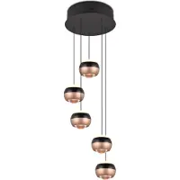 TRIO Design-Pendellampe Orbit 5-Leicht-Patrone