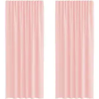 vidaXL Voile Vorhänge mit Schlaufen 2 Stk. Rosa 140x245 cm