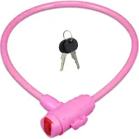 B2X Robustes Kinder-Kabelschloss, auffällig, wetterbeständig, einfache Schlüsselbedienung