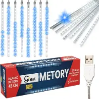 Goliat Meteorschauer-LED-Lampen, fallender Schnee, 45 cm, blau, USB