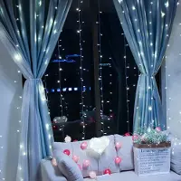 Jiubiaz LED lichterkette Lichtervorhang Deko Vorhanglichtermit 1000 LED 8 Lichtmodi USB Lichterkette Beleuchtung für Weihnachten-IP44 Kaltweiß