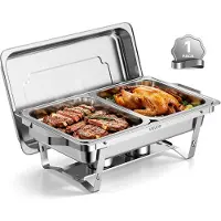 Vevor Chafing Dish Set 8,5 L Edelstahl Warmhaltebehälter für Buffets