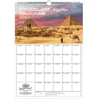 Seelenzauber GmbH Reisezauber Ägypten Planer DIN A3 Kalender für 2027 Landschaft Reise Tiere - Set-Inhalt: 1x Kalender 1x Weihnachtsanhänger 1x Grußanhänger (gesamt 3 Teile)