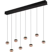 TRIO Design-Pendellampe Orbit 8-Licht-Gerade
