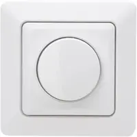 Kopp 820229007 STANDARD - LED Aufputz Dimmer, bestehend aus Aufputzgehäuse, Abdeckrahmen und LED Dimmer, Farbe: arktisweiß
