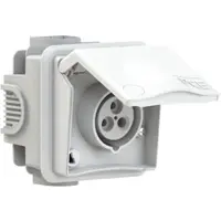 Pce 883-4v CEE-Unterputzsteckdose inkl. UP-Dose Design 16A 3p 4h IP44 (weiß) 8834v