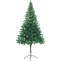 The Living Store Künstlicher Weihnachtsbaum mit Ständer 180 cm 564 Zweige