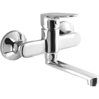 A&n&a aqualine LOTTA Wandarmatur, flacher Auslauf 120mm, Chrom