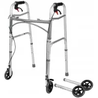 Timago Gehwagen mit 4 Rädern und Bremsen JMC-C 3223 faltbar Aluminium höhenverstellbar