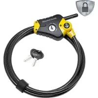 Master Lock SPORT Kabelschloss, Python 8433EURD, Einstellbare Länge 30 cm bis 1,8 m, Verdrehter Stahl, Schwarz