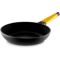 Castey Vitro-gas Pfanne Mit Abnehmbarem Griff 26 Cm Gelb,Schwarz Gelb,Schwarz One Size