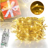 UISEBRT LED Lichtervorhang 3×3m Warmweiß, 300 LEDs mit 8 Modi, Timer & Fernbedienung für Weihnachten, Hochzeit, Party Innen Deko Weihnachtsbeleuchtung
