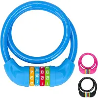 Merkloos Fahrradschloss für Kinder, Blau, 4-stellig, 10 x 650 mm, für Fahrrad und Roller