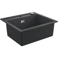 GROHE K700, Aufsatzwanne, Rechteckig, Quarzkomposit, Schwarz, 1 Becken, Rechteckig